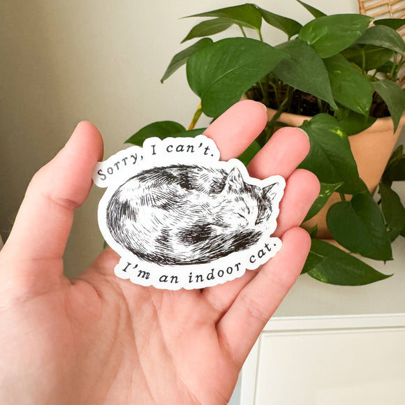 Indoor Cat Vinyl Sticker