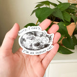 Indoor Cat Vinyl Sticker