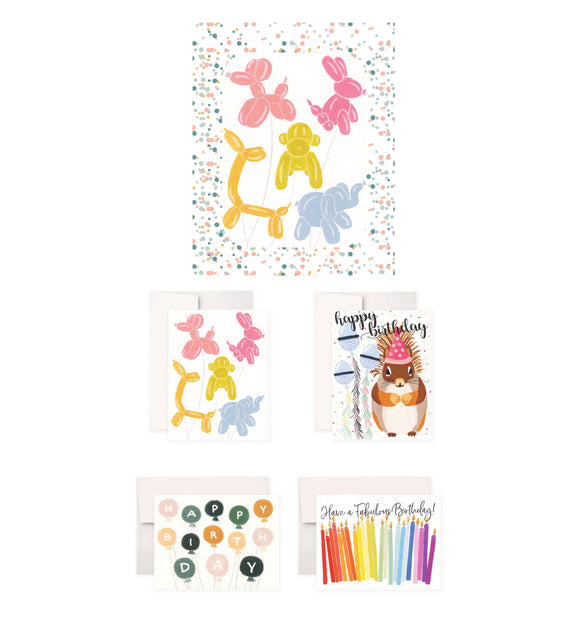 Birthday Variety Boxed Cards - Set of 8