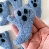 Blue Felted Ghost