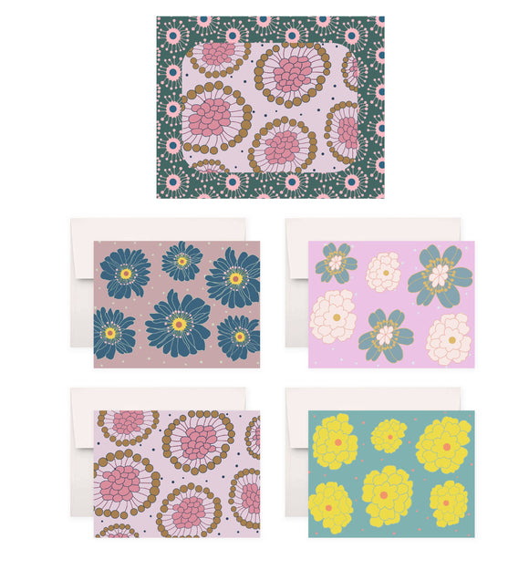 Spring Garden / Boxed Set of 8 blank greeting cards