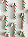 Felt Candy Cane - White With Red & Green Stripes