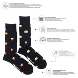 Men’s Burgers & Fries Socks: Men's 7 - 12