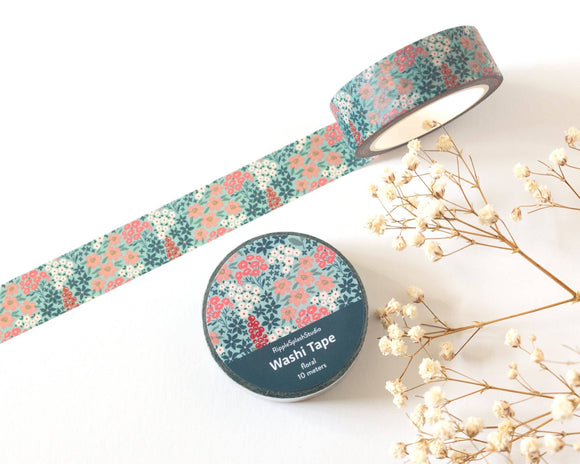 Vintage Floral Washi Tape - 15mm x 10m