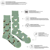 Chicken & Rooster Mid-Calf Socks Lg
