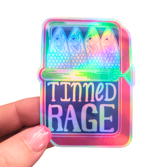 Tinned Fish Vinyl Holographic Sticker