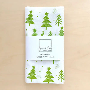 Green Trees Tea Towel