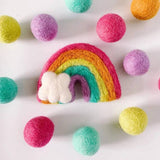 Felted Rainbow Decoration - Tropical Colours