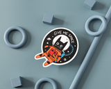 Astronaut Cat Vinyl Sticker - Space-Themed Feline Decal