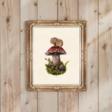 Mouse, Red Mushroom Art Print