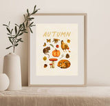 Fall Art Print - Hygge Botanical Illustration