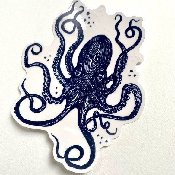 Octopus Clear Vinyl Sticker