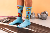 Zap Pow Comic Athletic Socks