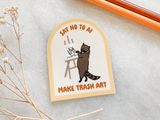 Art Raccoon Sticker