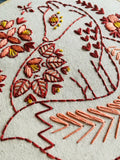 Folk Fox - Complete DIY Embroidery Kit