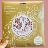 Folk Fox - Complete DIY Embroidery Kit