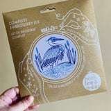 Blue Heron Embroidery Kit