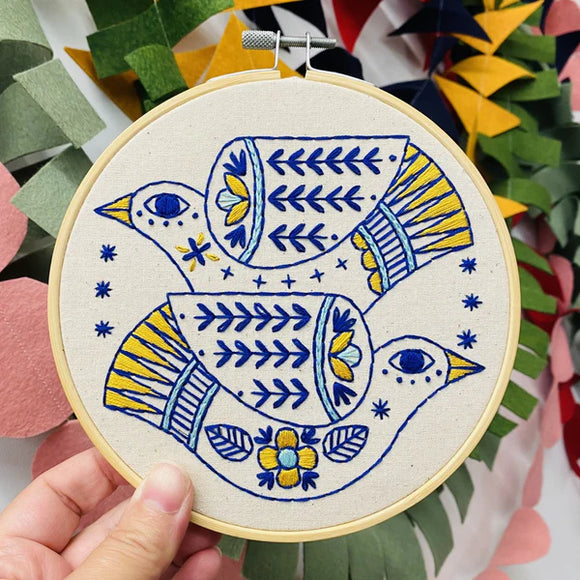 Turtle Doves DIY Embroidery Kit