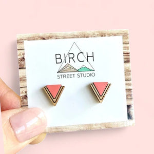 Watermelon Triangle Studs