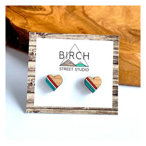 Rainbow Heart Stud