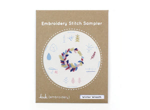 DIY Stitch Sampler - Winter Wreath