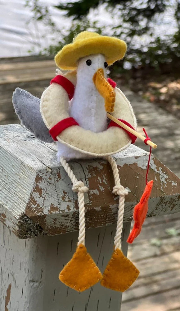 Seagull with Fishing Rod Sewing Kit