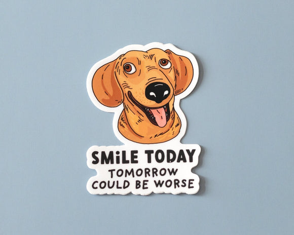 Smile Today Vinyl Sticker