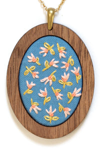 Embroidery Pendant DIY Kit - Tiny Tulips