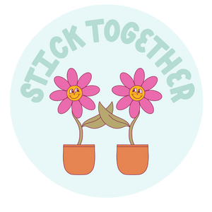Stick Together Flower Sticker