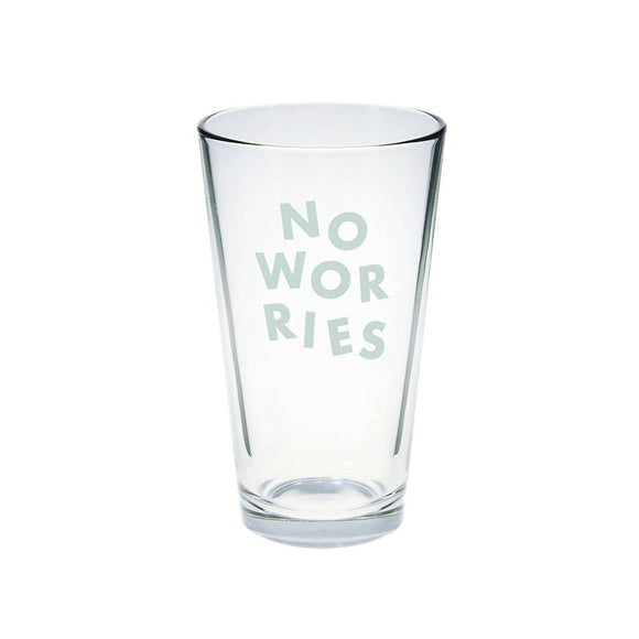 No Worries Pint Glass