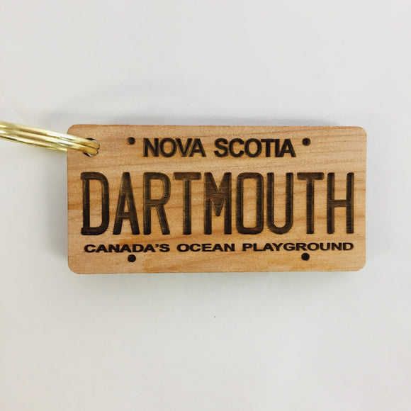 Dartmouth Licence Plate Key Chain