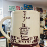 Dartmouth Ferry Ceramic Mug - Flat Design