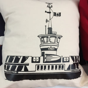 Dartmouth Ferry Throw Pillow Cover ONLY (Natural)