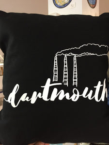 Dartmouth Smokestack & Ferry Throw Pillow Covers