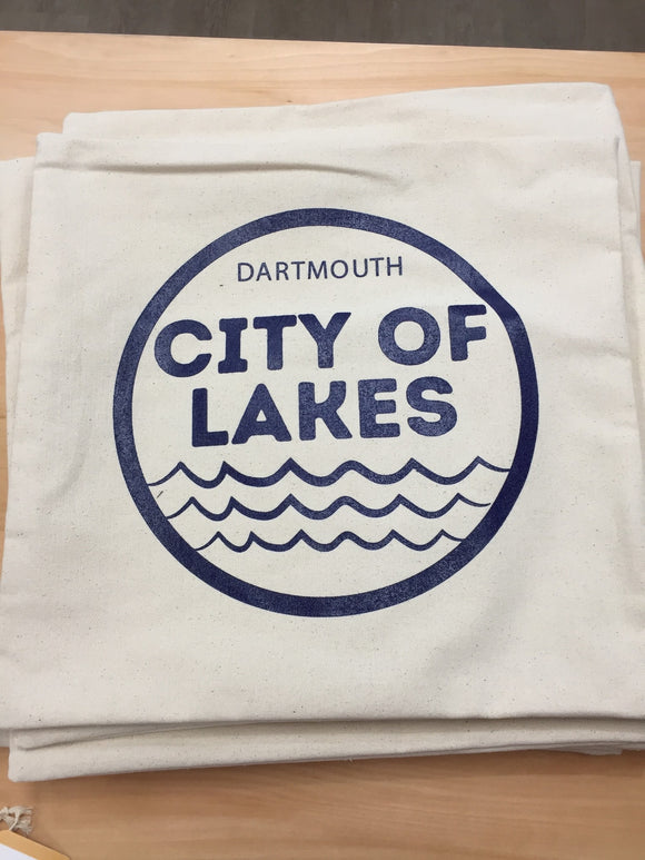 City Of Lakes Pillow Cover - Natural (Round Design)