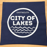 City Of Lakes Pillow Cover - Navy (Round Design)