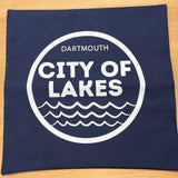 City Of Lakes Pillow Cover - Navy (Round Design)