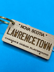 Lawrencetown License Plate Key Chain
