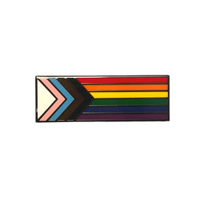 Progress Pride Rainbow LGBTQIA+ Pride Flag Enamel Pin