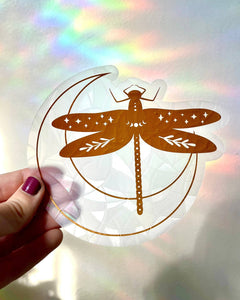 Dragonfly and Crescent Moon Suncatcher