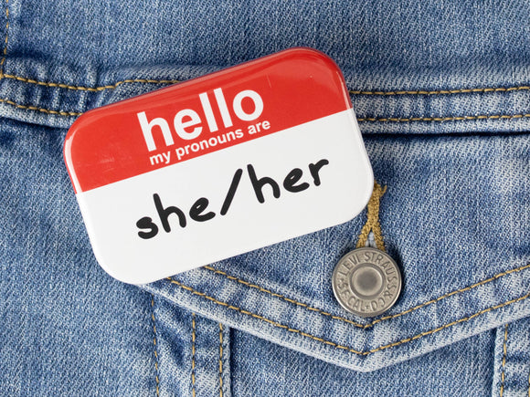 My Pronouns Are She/Her Button