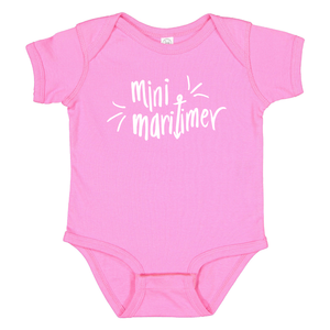 Mini Maritimer Pink Onesie 12m