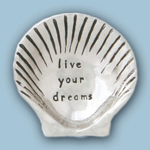Live Your Dreams Pewter Trinket Tray