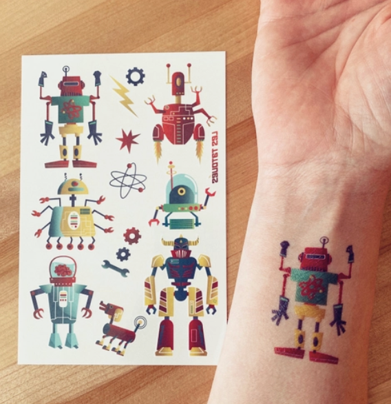 Robots Temporary Tattoos