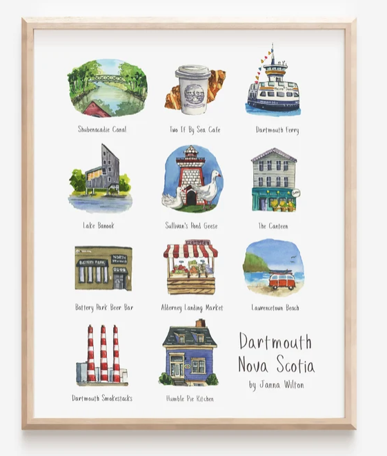 Dartmouth Chart 8x10 Art Print