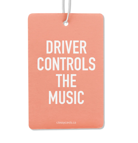 Driver Controls The Music Air Freshener