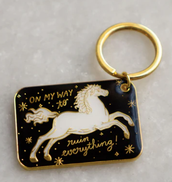 Personalized 2025 horse keychain