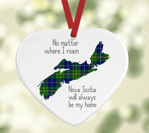 Nova Scotia Tartan Ceramic Ornament