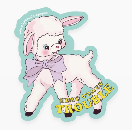 Here Comes Trouble Vinyl Sticker