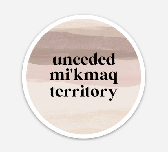 Unceded Mi'kmaq Territory Sticker (Round)